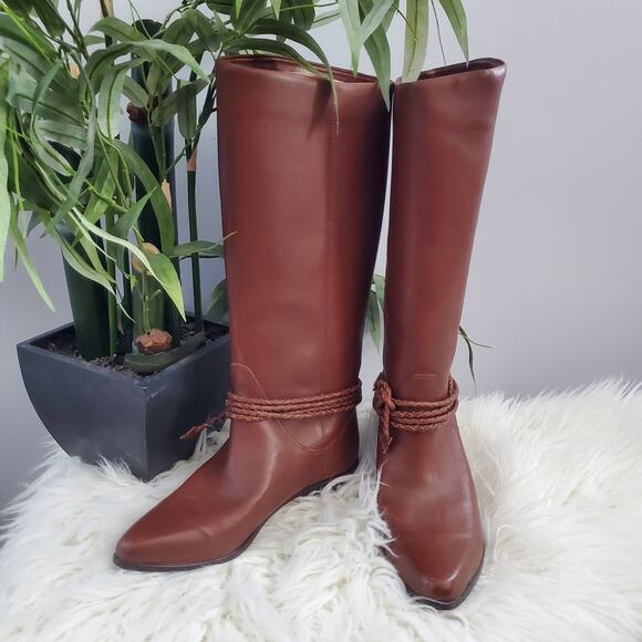 Scruples Brown Soft Leather Riding Boots 6.5 - Picture 1 of 14